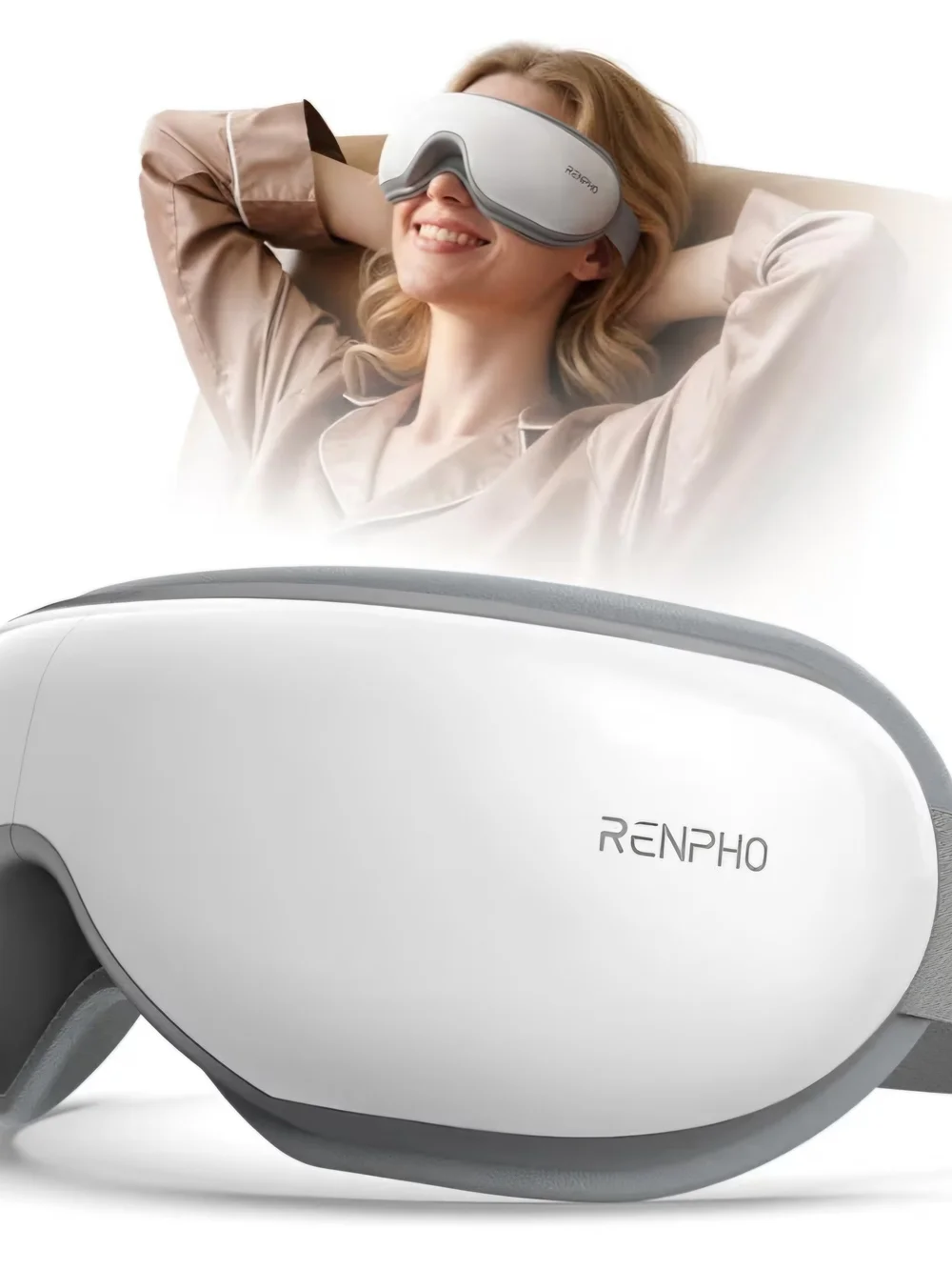 RENPHO White Eye Massager with Remote - Soothing Relief